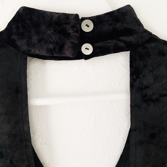 Show Me Your MuMu Black Metallic Choker Dress S - Picture 4 of 6